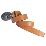 Maxbell Classic PU Leather Belt Strap Waist Belts Waistband Western Cowboy Belt Yellow