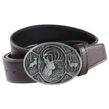Maxbell Classic PU Leather Belt Strap Waist Belts Waistband Western Cowboy Belt Coffee