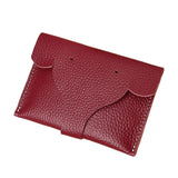 Maxbell Portable Women wallet Holder Snap Button Mens Change Key Case Organizer Red