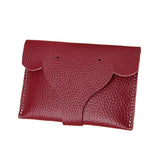 Maxbell Portable Women wallet Holder Snap Button Mens Change Key Case Organizer Red