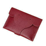 Maxbell Portable Women wallet Holder Snap Button Mens Change Key Case Organizer Red