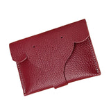 Maxbell Portable Women wallet Holder Snap Button Mens Change Key Case Organizer Red