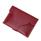 Maxbell Portable Women wallet Holder Snap Button Mens Change Key Case Organizer Red