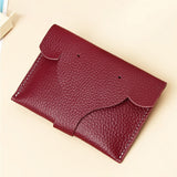 Maxbell Portable Women wallet Holder Snap Button Mens Change Key Case Organizer Red