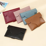 Maxbell Portable Women wallet Holder Snap Button Mens Change Key Case Organizer Red