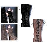 Maxbell Armor Gloves Novelty Cosplay Costume Punk Adult Viking for Halloween black