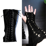 Maxbell Armor Gloves Novelty Cosplay Costume Punk Adult Viking for Halloween black