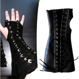 Maxbell Armor Gloves Novelty Cosplay Costume Punk Adult Viking for Halloween black