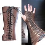 Maxbell Armor Gloves Novelty Cosplay Costume Punk Adult Viking for Halloween brown