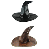 Maxbell Halloween Witches Wizard Hats Wide Brim for Party Halloween Cosplay black