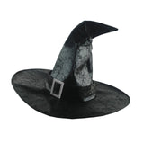 Maxbell Halloween Witches Wizard Hats Wide Brim for Party Halloween Cosplay black