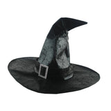 Maxbell Halloween Witches Wizard Hats Wide Brim for Party Halloween Cosplay black