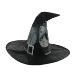 Maxbell Halloween Witches Wizard Hats Wide Brim for Party Halloween Cosplay black