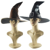 Maxbell Halloween Witches Wizard Hats Wide Brim for Party Halloween Cosplay black