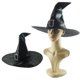 Maxbell Halloween Witches Wizard Hats Wide Brim for Party Halloween Cosplay black