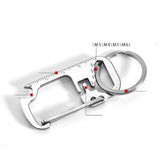 Maxbell Multifunctional Keychains Multitool Key Chain Keyring Women Men Silver
