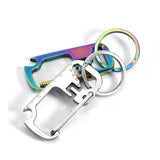 Maxbell Multifunctional Keychains Multitool Key Chain Keyring Women Men Silver