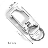 Maxbell Multifunctional Keychains Multitool Key Chain Keyring Women Men Silver