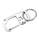 Maxbell Multifunctional Keychains Multitool Key Chain Keyring Women Men Silver