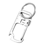 Maxbell Multifunctional Keychains Multitool Key Chain Keyring Women Men Silver