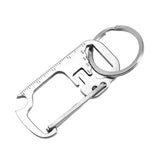 Maxbell Multifunctional Keychains Multitool Key Chain Keyring Women Men Silver