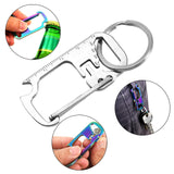 Maxbell Multifunctional Keychains Multitool Key Chain Keyring Women Men Silver