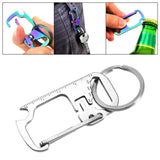 Maxbell Multifunctional Keychains Multitool Key Chain Keyring Women Men Silver