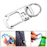 Maxbell Multifunctional Keychains Multitool Key Chain Keyring Women Men Silver