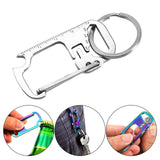 Maxbell Multifunctional Keychains Multitool Key Chain Keyring Women Men Silver