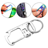 Maxbell Multifunctional Keychains Multitool Key Chain Keyring Women Men Silver