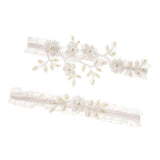 Maxbell 2x Lace Leg Garter Bridal Floral Garters Wedding Garter for Dance
