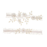 Maxbell 2x Lace Leg Garter Bridal Floral Garters Wedding Garter for Dance