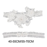 Maxbell 2x Wedding Garter Lace Garter Belt Stretchy Accessories 40cm to 55cm