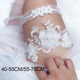 Maxbell 2x Wedding Garter Lace Garter Belt Stretchy Accessories 40cm to 55cm