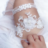 Maxbell 2x Wedding Garter Lace Garter Belt Stretchy Accessories 40cm to 55cm