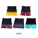 Maxbell Summer Yoga Shorts Elastic Butt Lifting Underwear Sports Shorts for Training Yellow Small