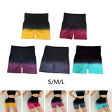 Maxbell Summer Yoga Shorts Elastic Butt Lifting Underwear Sports Shorts for Training Yellow Small