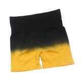Maxbell Summer Yoga Shorts Elastic Butt Lifting Underwear Sports Shorts for Training Yellow Small