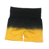 Maxbell Summer Yoga Shorts Elastic Butt Lifting Underwear Sports Shorts for Training Yellow Small