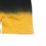 Maxbell Summer Yoga Shorts Elastic Butt Lifting Underwear Sports Shorts for Training Yellow Small