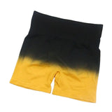 Maxbell Summer Yoga Shorts Elastic Butt Lifting Underwear Sports Shorts for Training Yellow Large