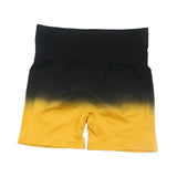 Maxbell Summer Yoga Shorts Elastic Butt Lifting Underwear Sports Shorts for Training Yellow Large
