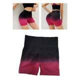 Maxbell Summer Yoga Shorts Elastic Butt Lifting Underwear Sports Shorts for Training Red Medium