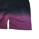 Maxbell Summer Yoga Shorts Elastic Butt Lifting Underwear Sports Shorts for Training Purple Large