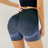 Maxbell Summer Yoga Shorts Elastic Butt Lifting Underwear Sports Shorts for Training Gray Medium