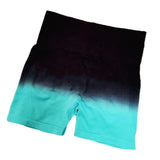 Maxbell Summer Yoga Shorts Elastic Butt Lifting Underwear Sports Shorts for Training Blue Medium