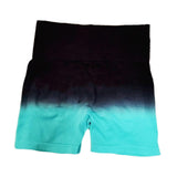 Maxbell Summer Yoga Shorts Elastic Butt Lifting Underwear Sports Shorts for Training Blue Medium