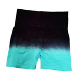 Maxbell Summer Yoga Shorts Elastic Butt Lifting Underwear Sports Shorts for Training Blue Medium