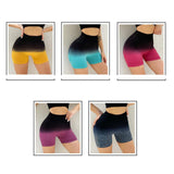 Maxbell Summer Yoga Shorts Elastic Butt Lifting Underwear Sports Shorts for Training Blue Large