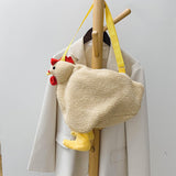 Maxbell Plush Handbag Women's Messenger Chicken Shoulder Bag Purse Children Girls